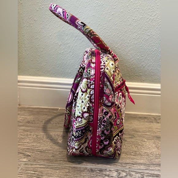 Vera Bradley Bowler Shoulder Bag in Very Berry Paisley - Picture 3 of 6